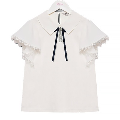 Блузка школьная для девочки Deloras Z64337S молочная 1